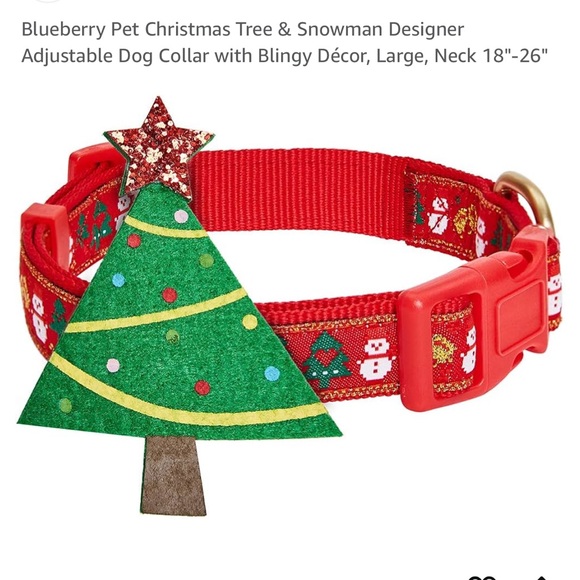 Christmas Tree Designer Adjustable Dog Collar - Picture 2 of 9